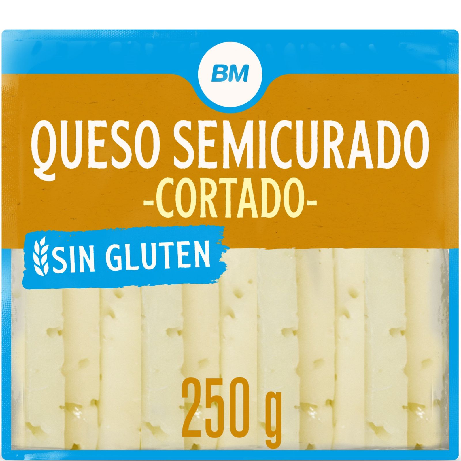 Queso semicurado cortado 250 g