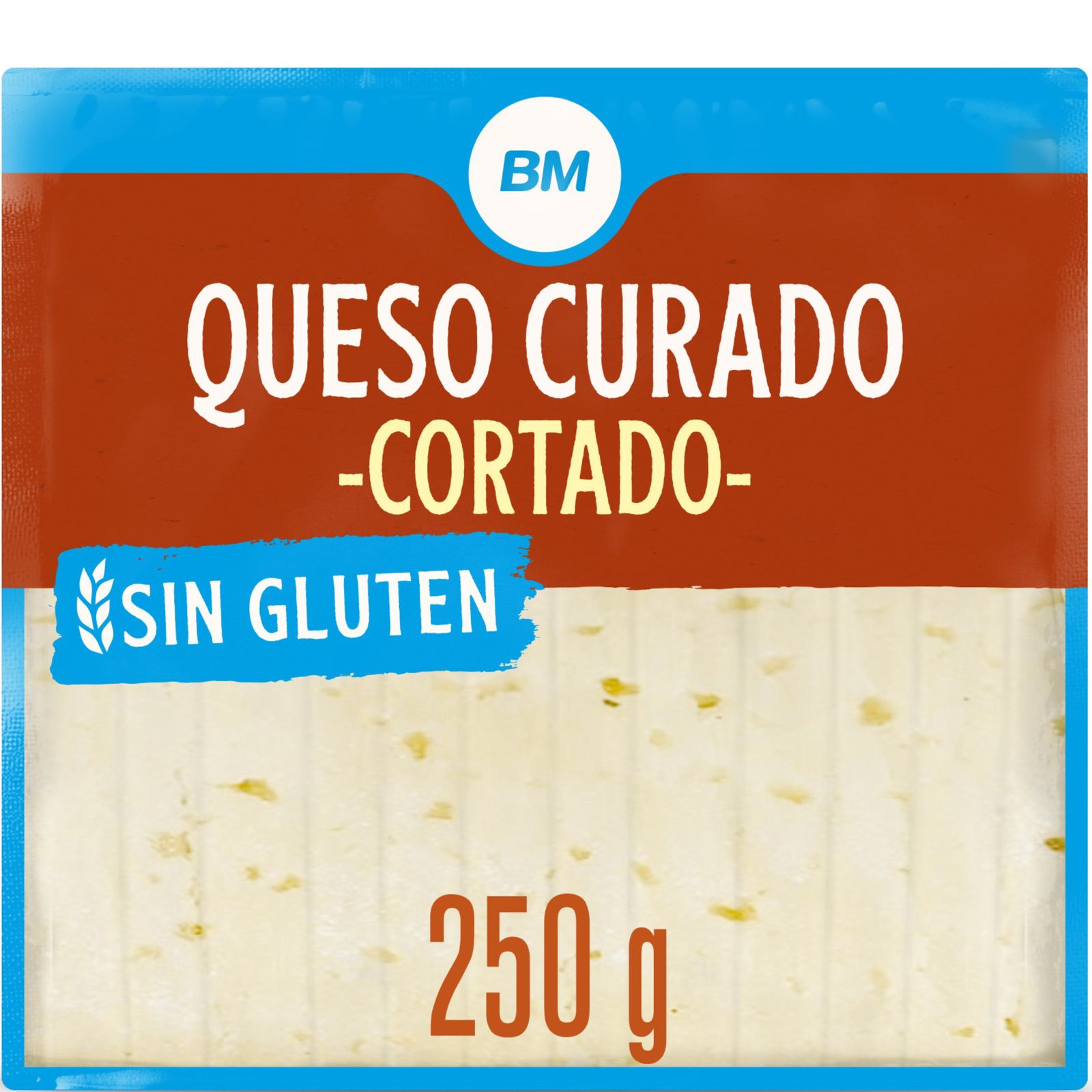 Queso curado cortado 250 g