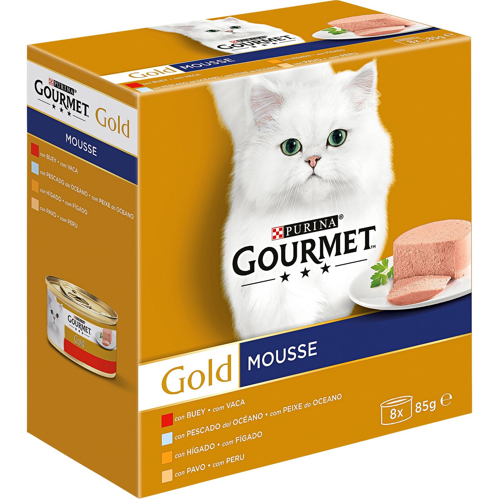 Comida para gatos surtido de mousse 8×85 g