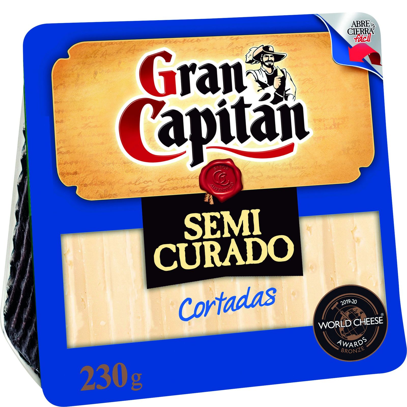 Queso semicurado cortado 230 g