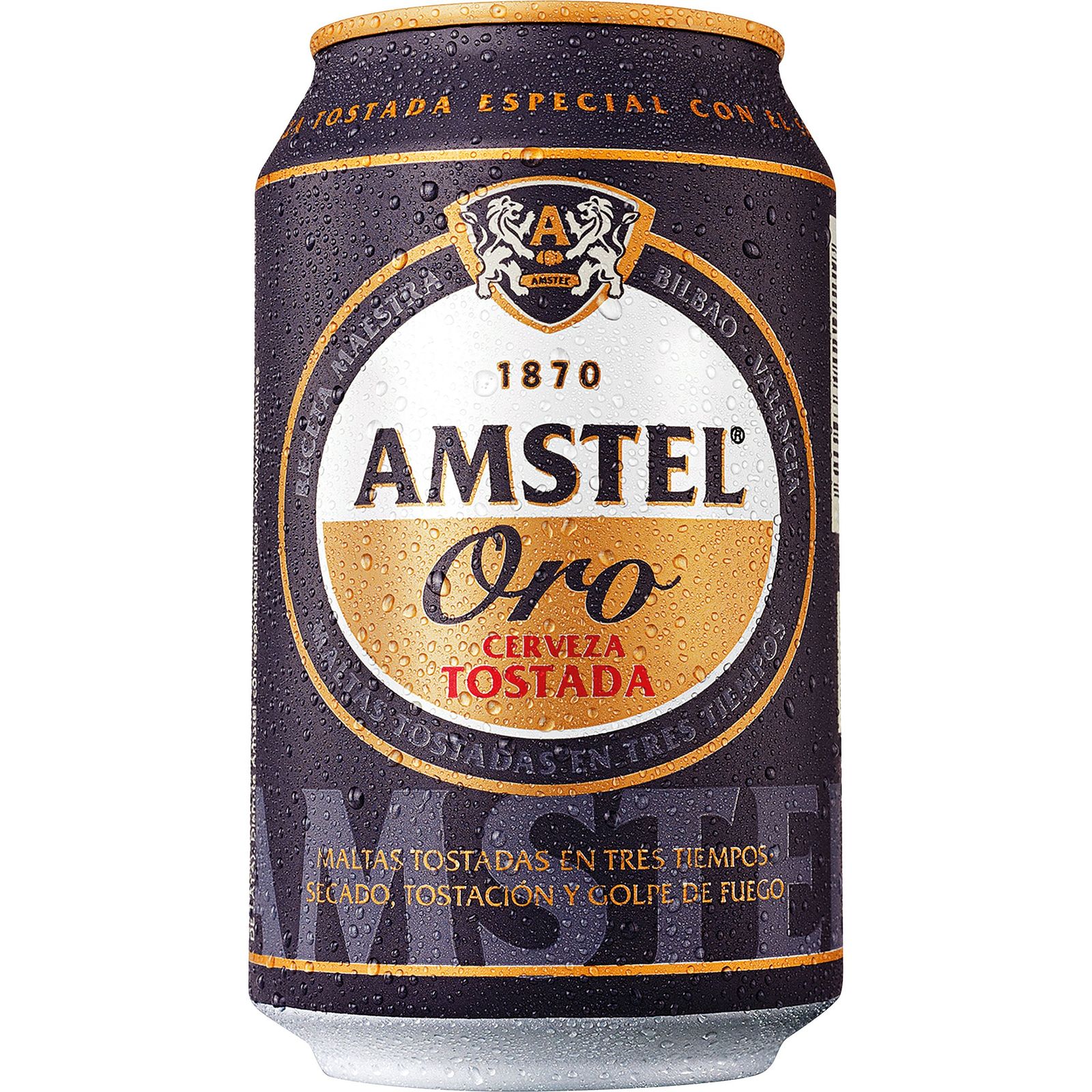 Cerveza tostada lata 33 cl