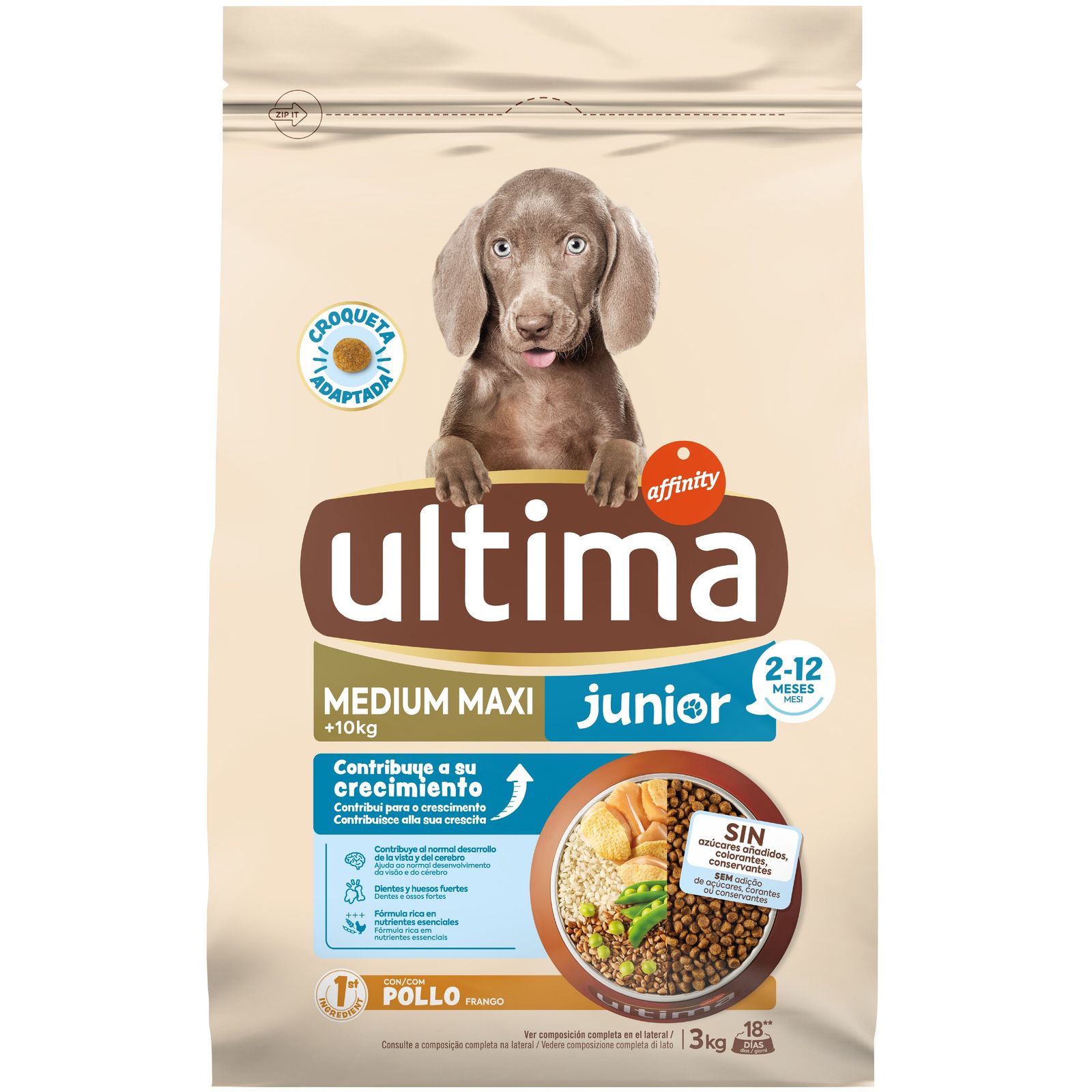 Pienso para perro mediano/maxi junior 3 kg