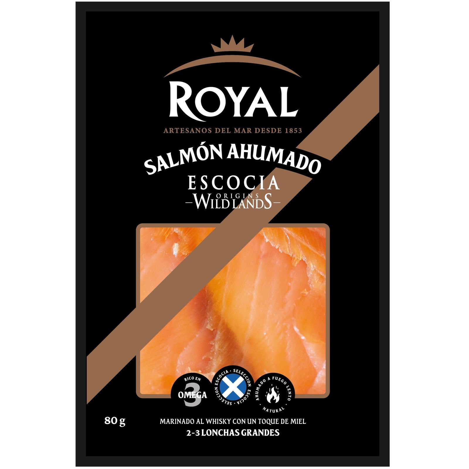 Salmon ahumado escoces marinado en whisky/miel 80g