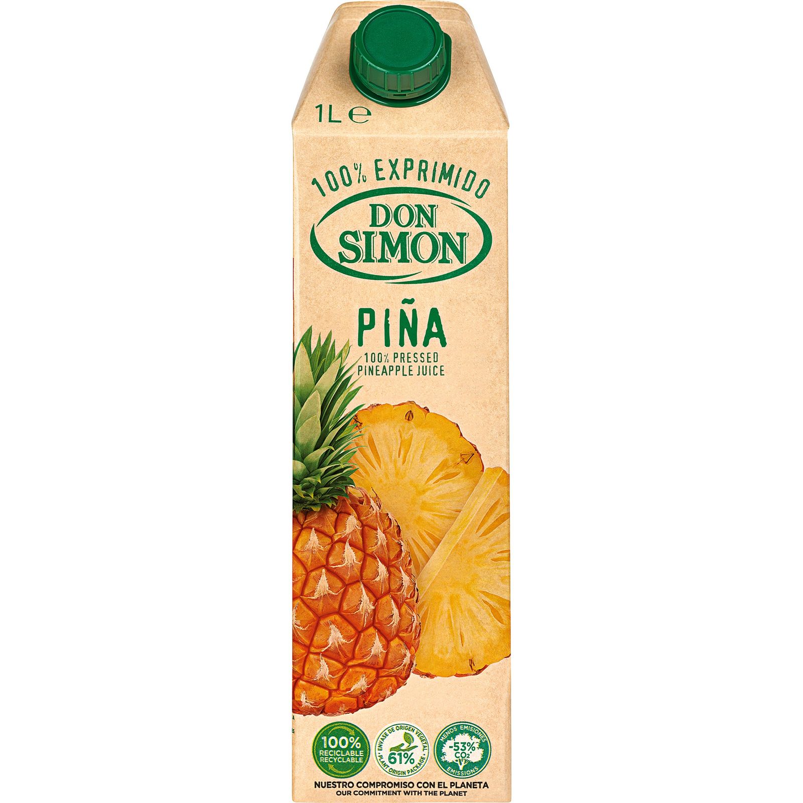 Zumo de piña exprimida 1 l