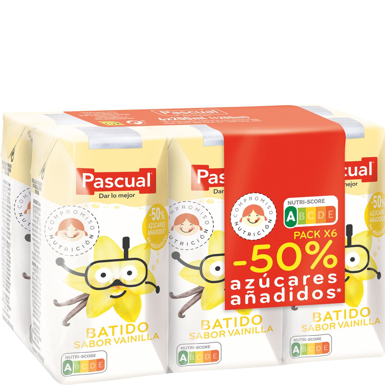 Batido de vainilla 6×200 ml