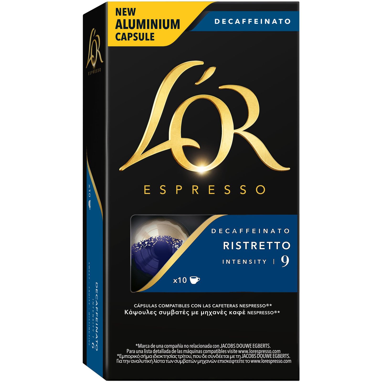 Café ristretto descafeinado 10 cápsulas