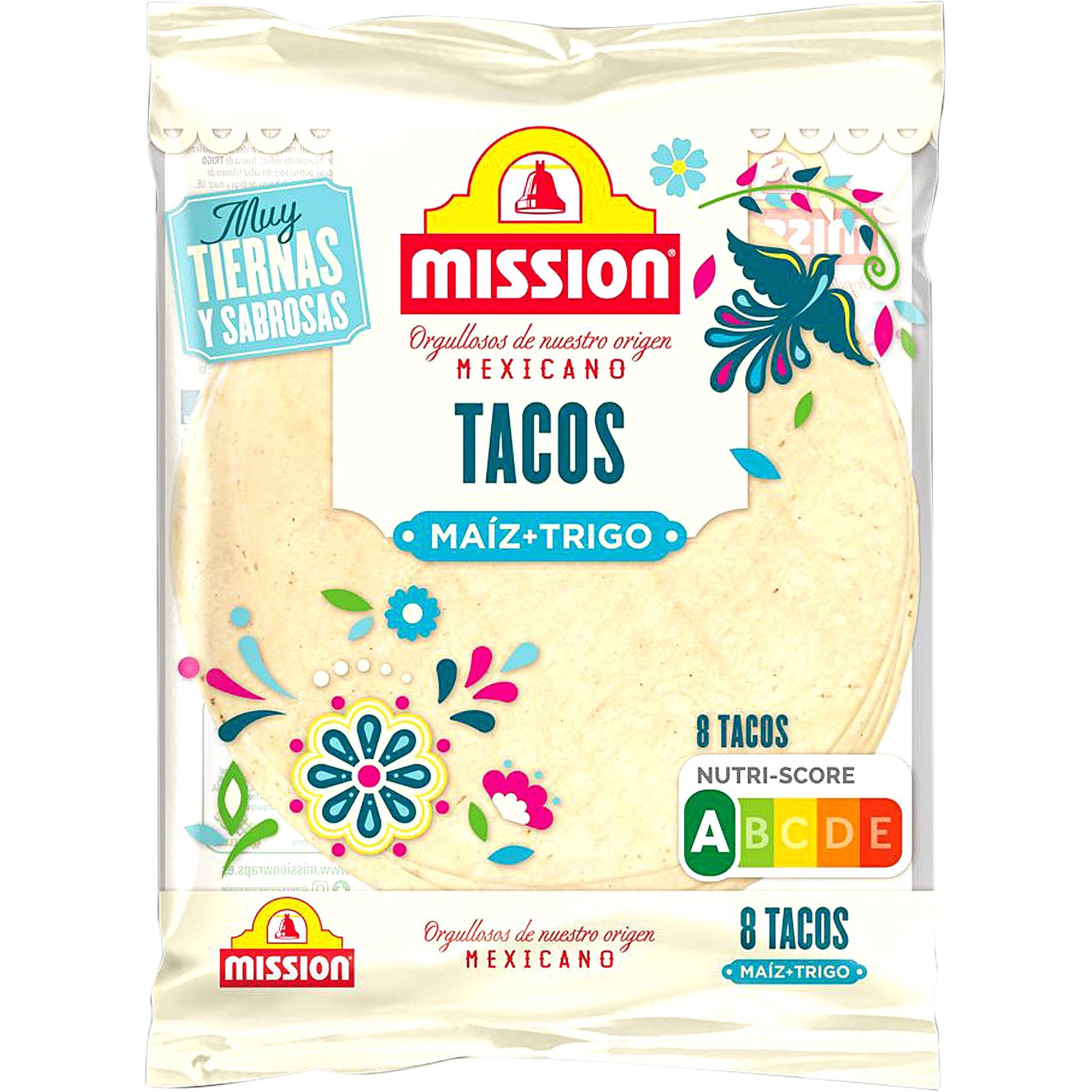 Tacos de maíz y trigo 8 unidades 200 g