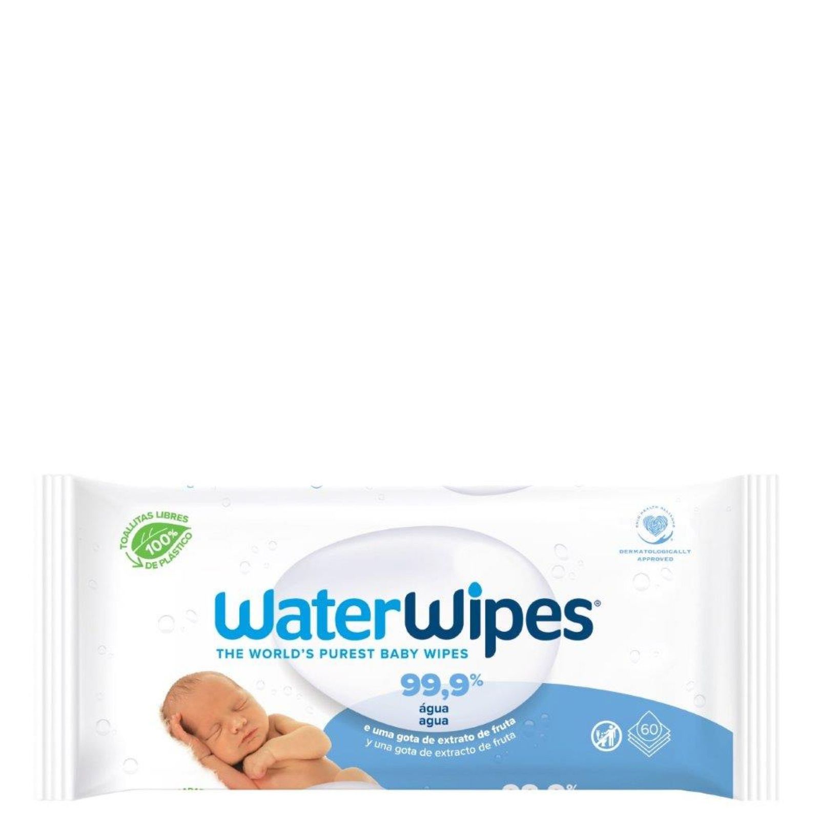 Toallitas bebé 99,9% agua 60 unidades