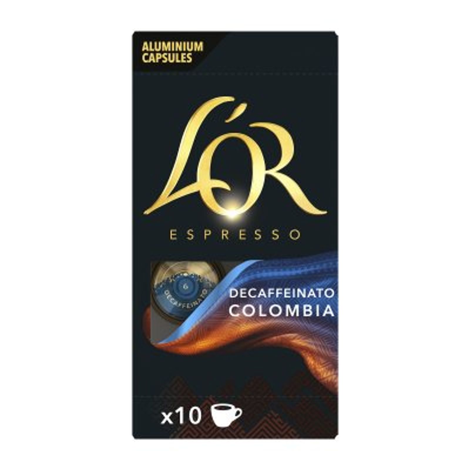 Café espresso descafeinado Colombia 10 cápsulas