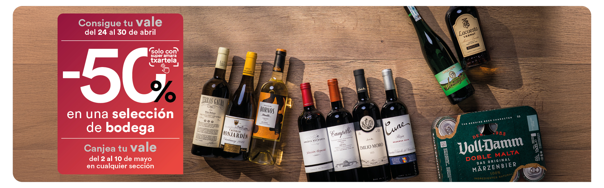 ¡50% en la mejor selección de BODEGA en un vale!