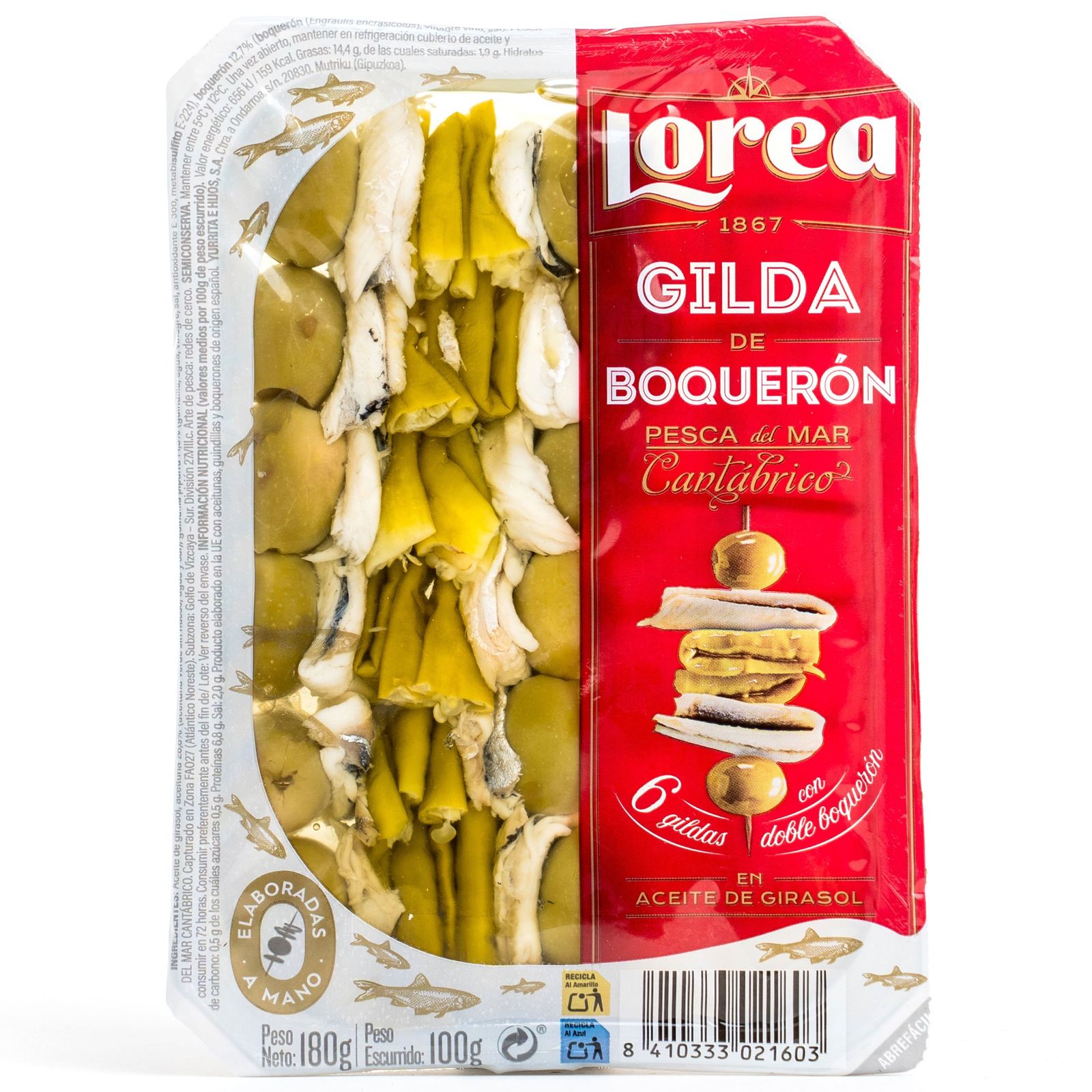 Gilda de boquerón del cantábrico 180 g