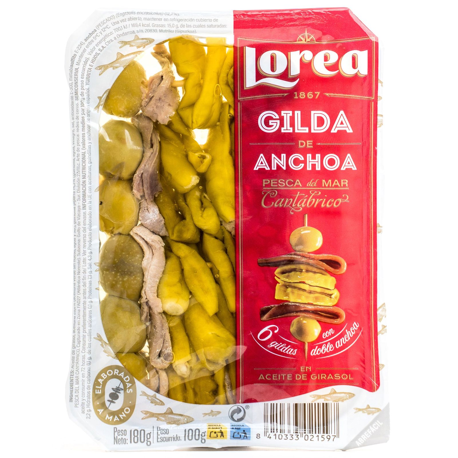 Gilda con anchoa del cantábrico 180 g