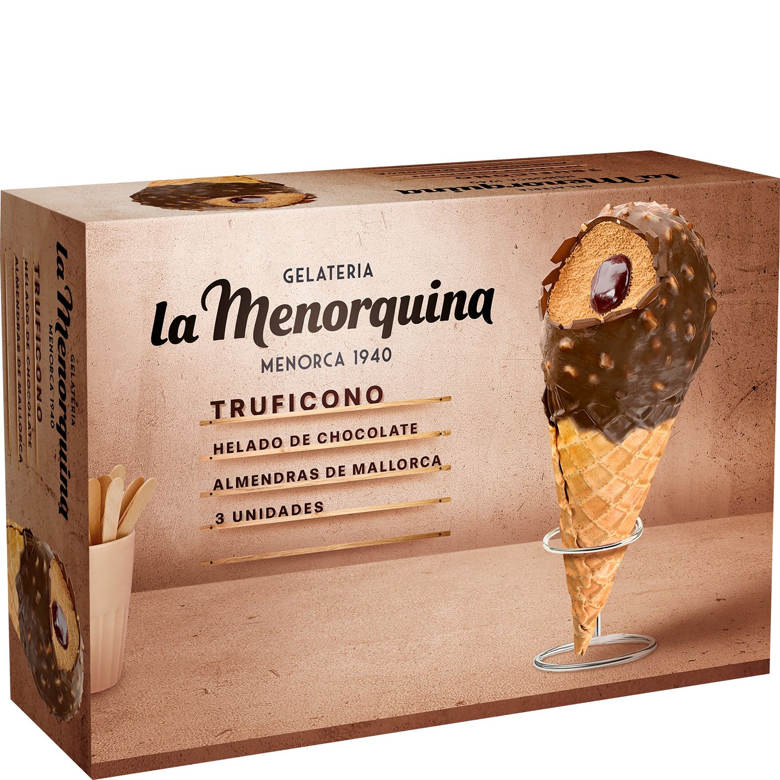 Helado truficono 3 unidades