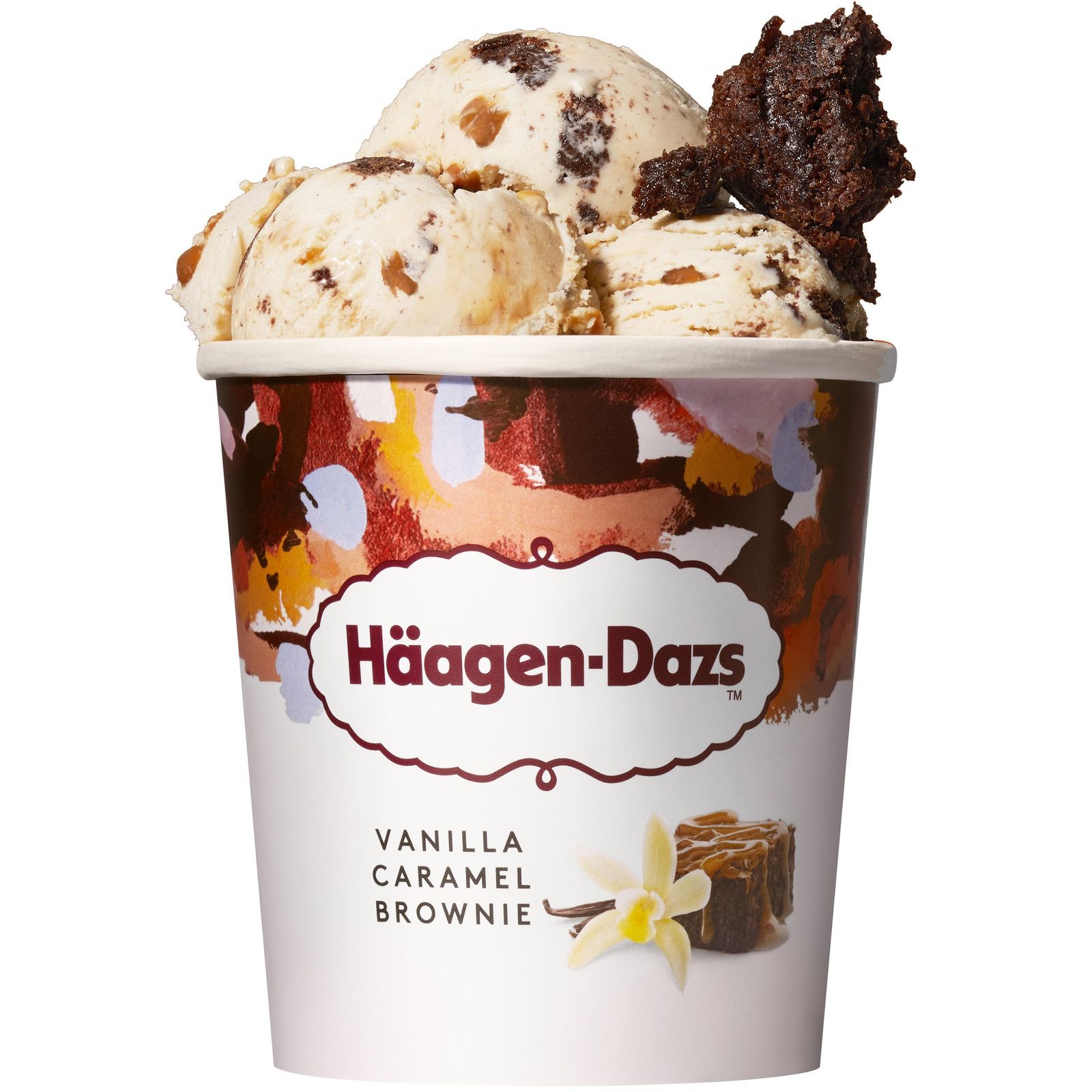 Helado vainilla,caramelo y brownie tarrina 460 ml
