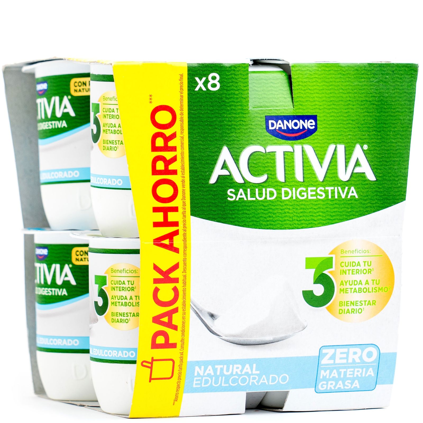 Yogur probiótico natural edulcorado 8x125 g