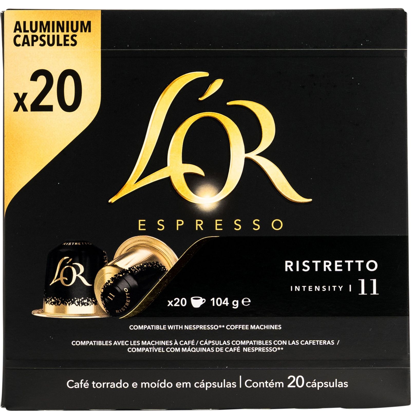Café ristretto 20 cápsulas