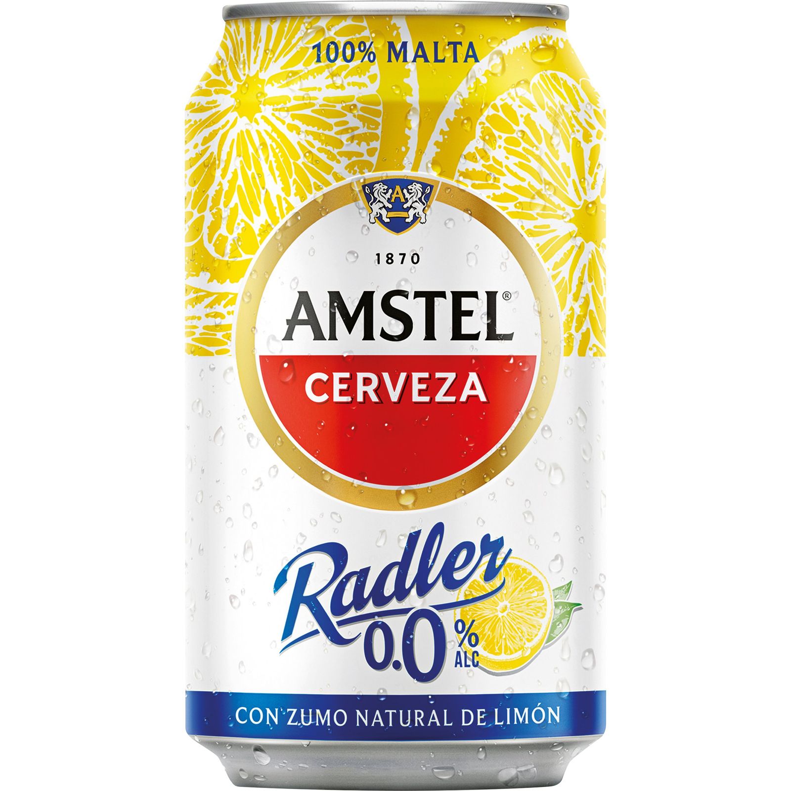 Cerveza con limón 0,0º lata 33 cl