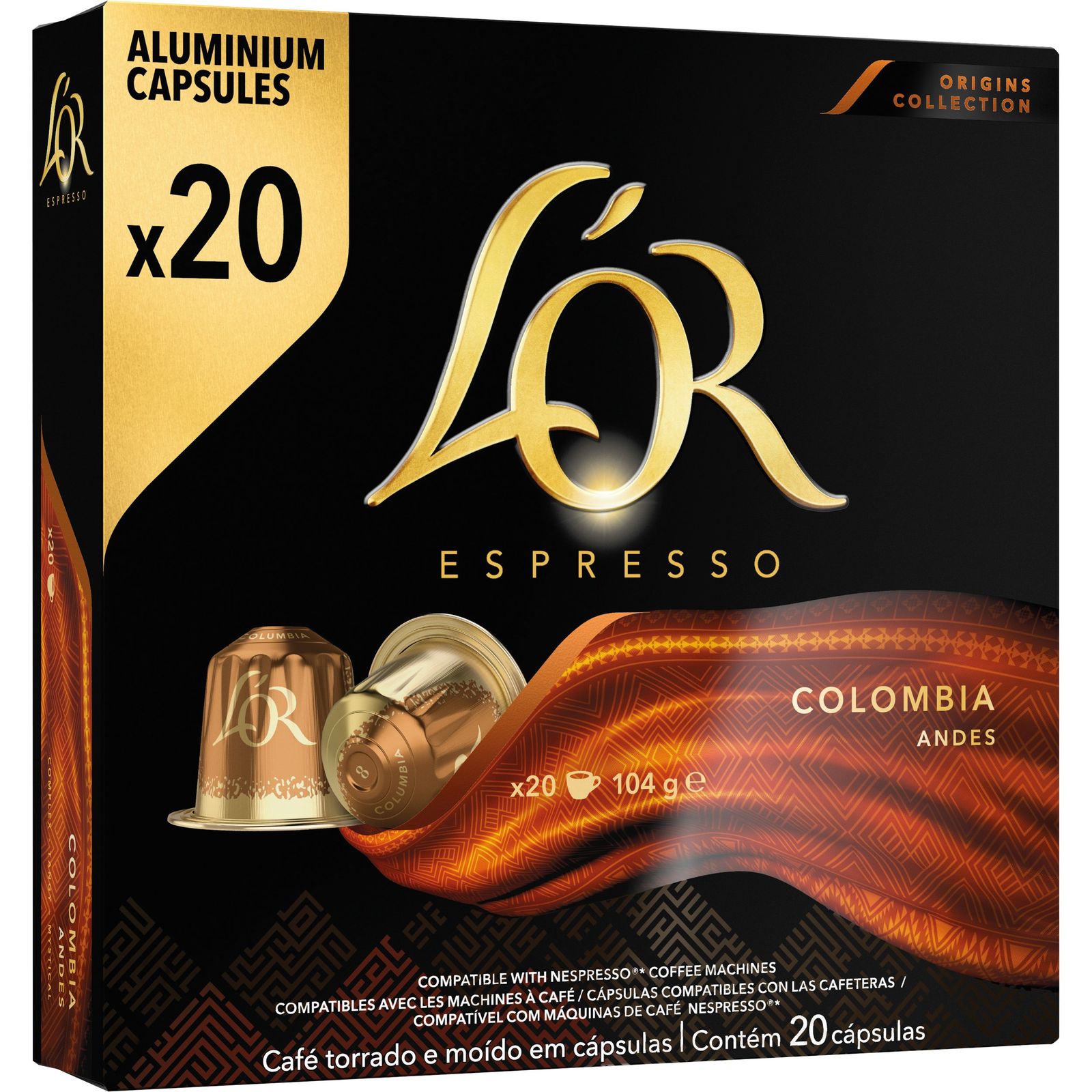 Café colombia 20 cápsulas
