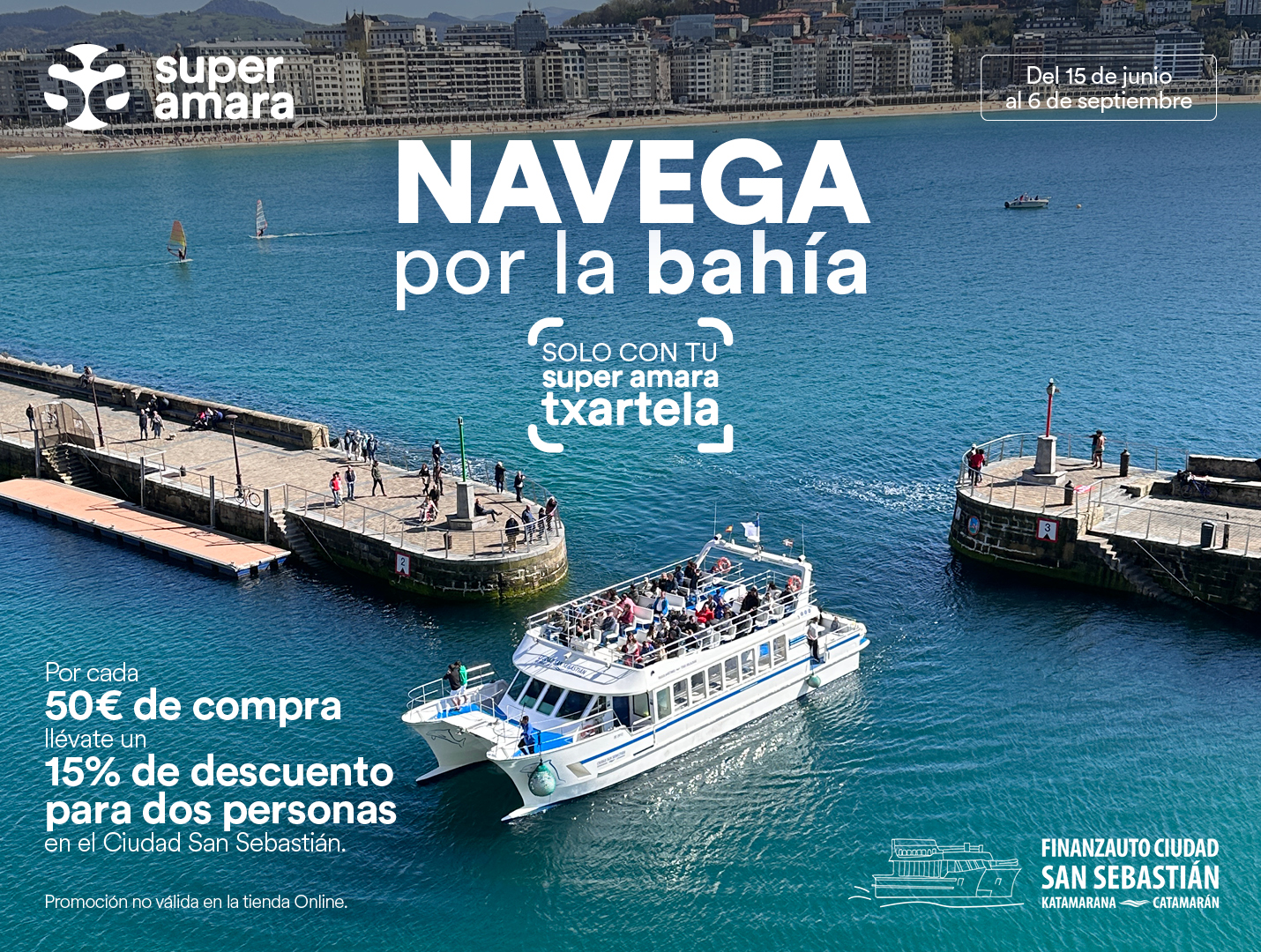 Descuento exclusivo para el Catamarán Ciudad San Sebastián