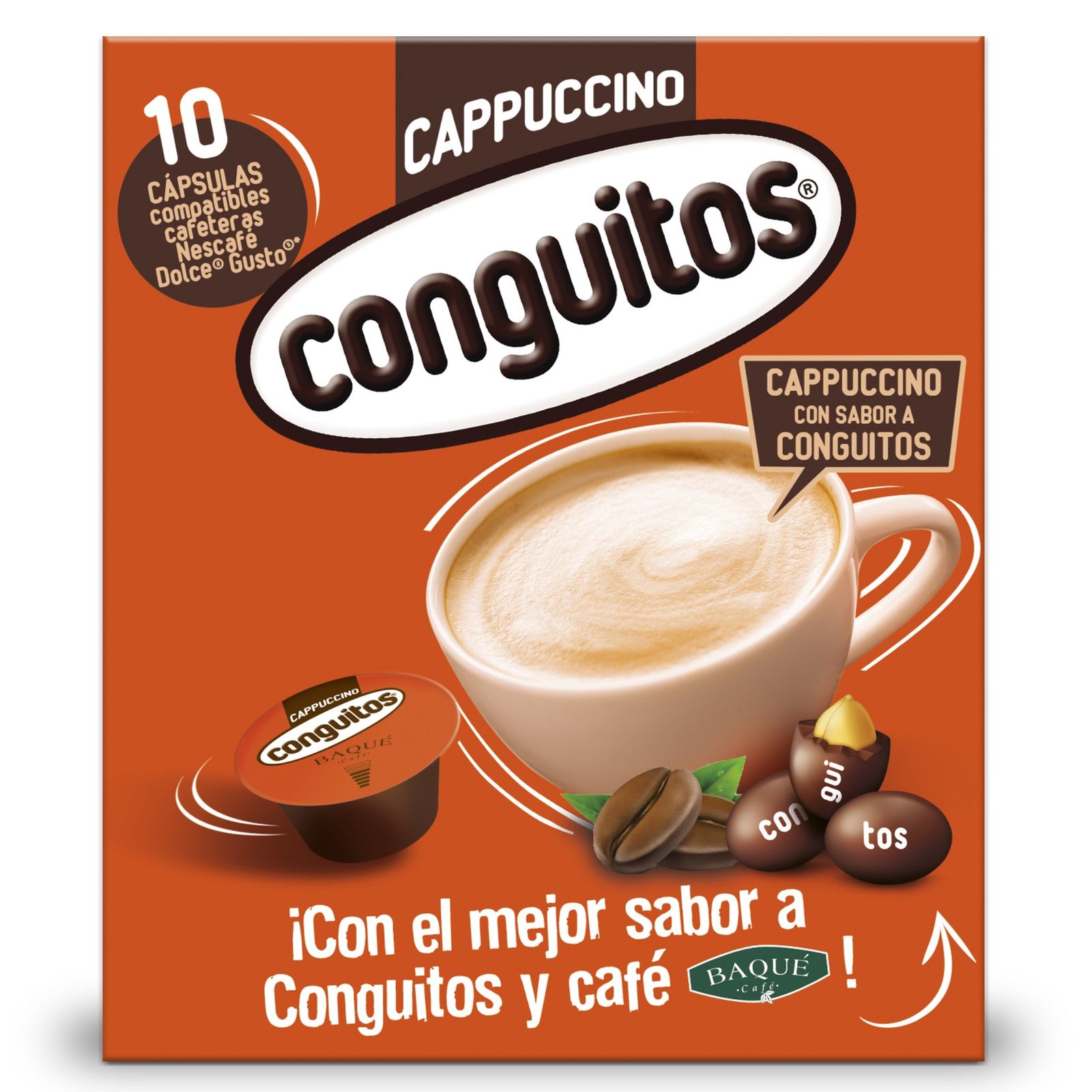 Café cappuccino Conguitos 10 cápsulas