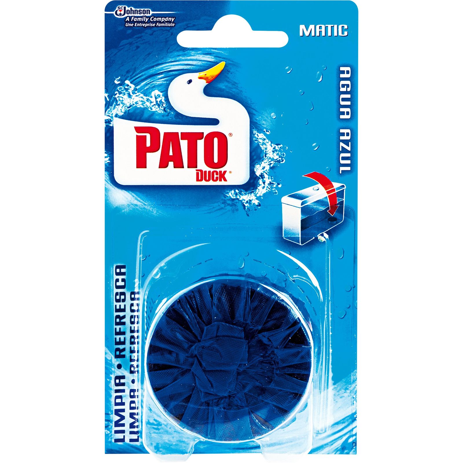 Limpiador WC pastilla matic azul