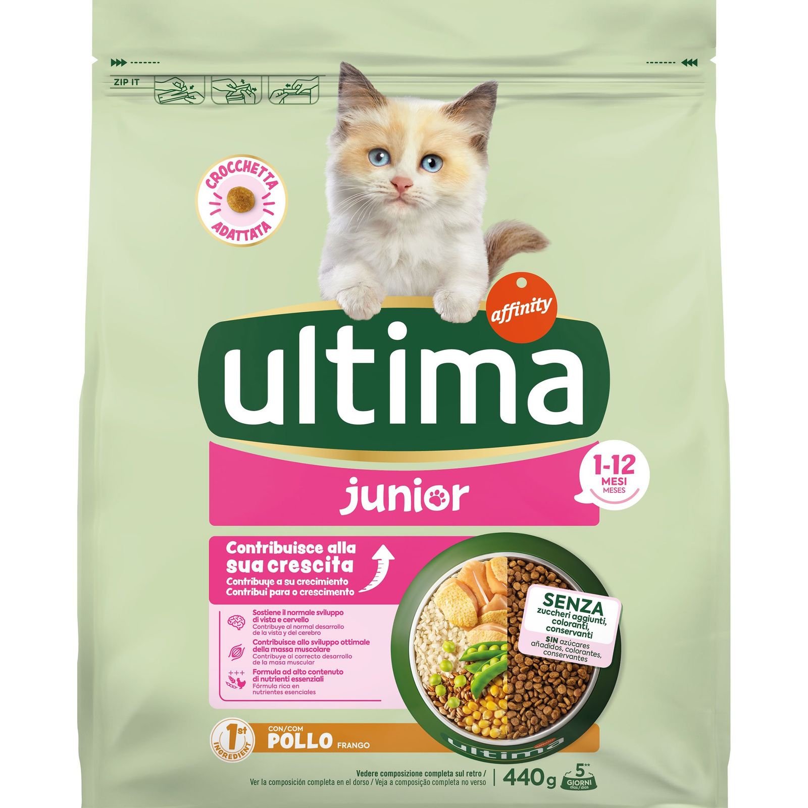 Comida para gatos junior pollo 440 g