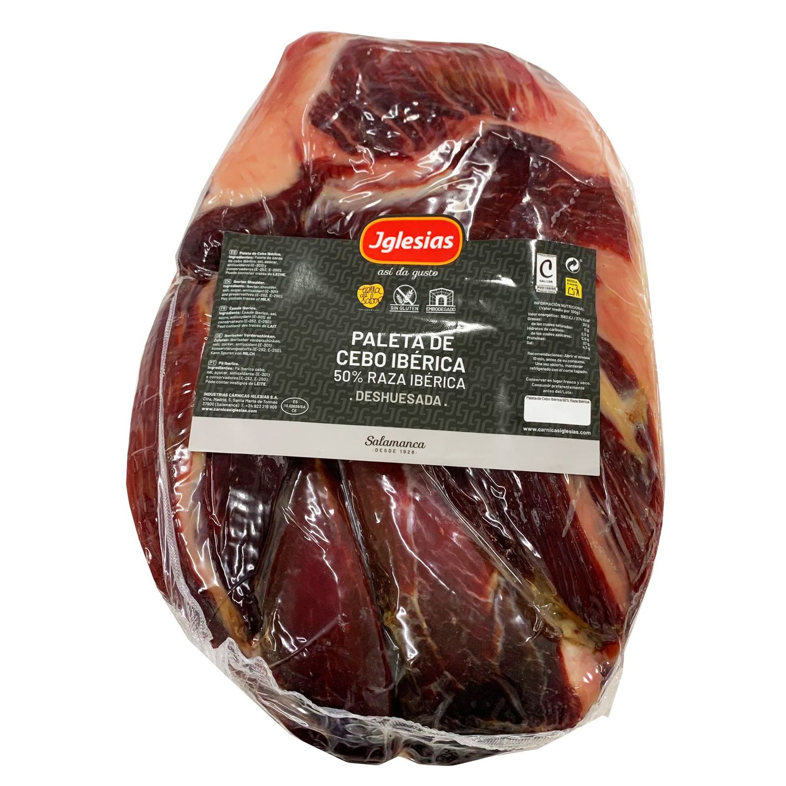 Paleta de cebo 50% raza ibérica (1,2-1,3 kg aprox)