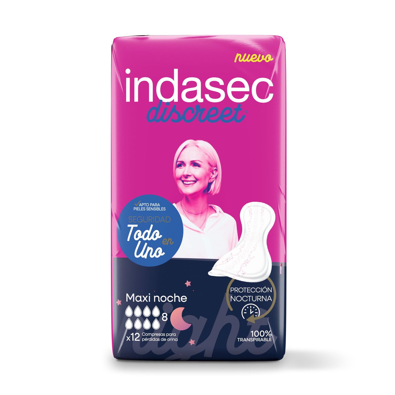 Compresa incontinencia maxinoche 12 unidades