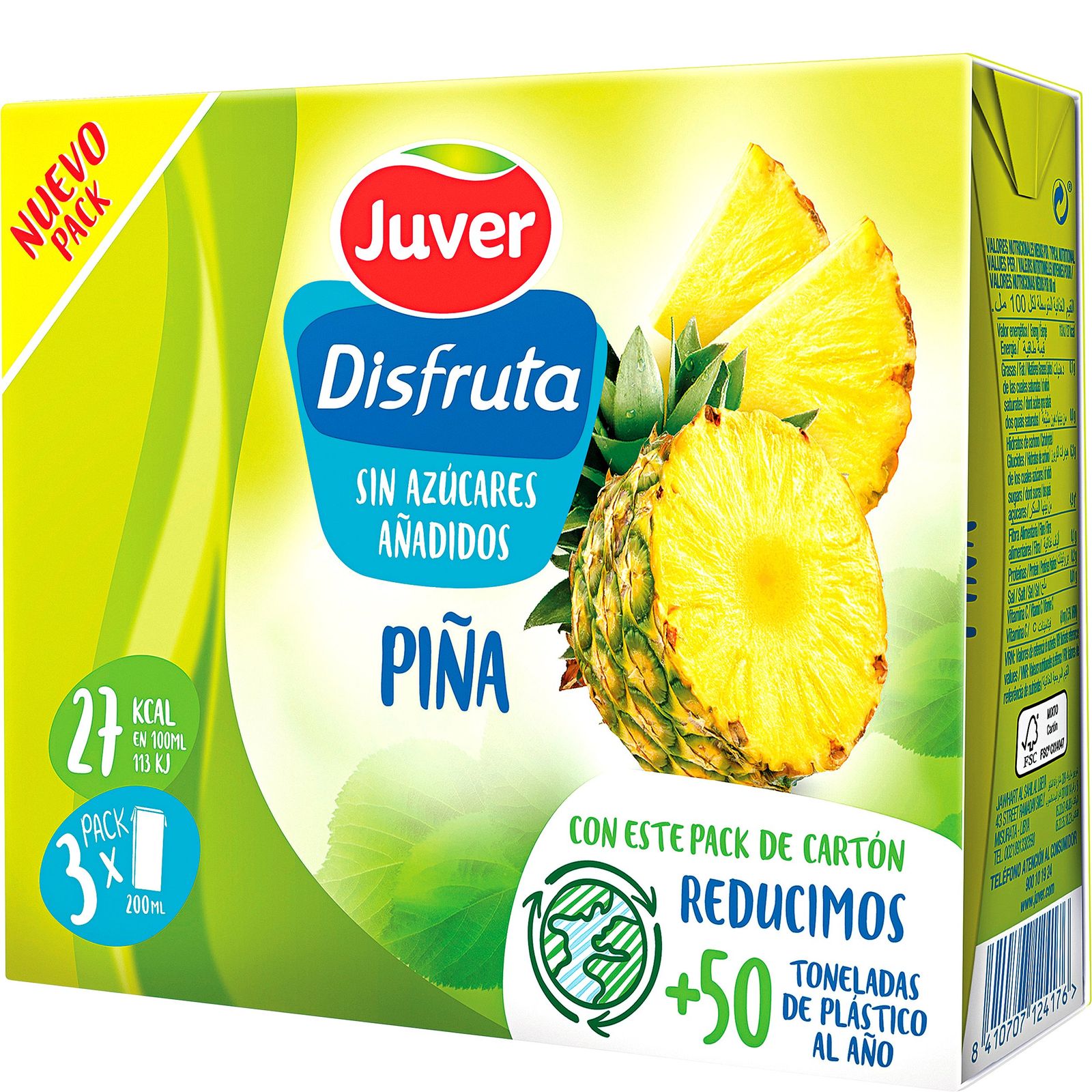 Néctar de piña 3x200 ml